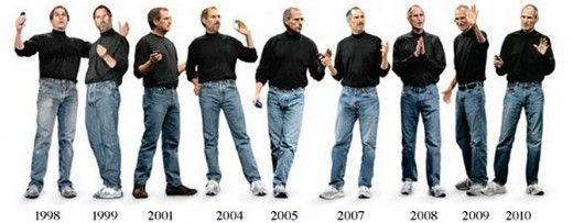 استیو جابز با کفش نیوبالانس از 1998 تا 2010